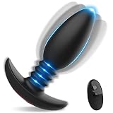 Prostate Massager Anal Vibrator, Anal Plug Vibrating with 10 Vibration Modes, Remote Control Anal Di