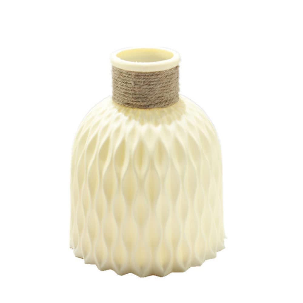 Jarrón de Flores de cerámica de imitación para decoración de macetas, jarrón de plástico para el hogar, arreglo Floral, decoración del hogar, Jarrones, púrpura