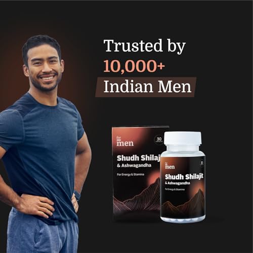 Image of ForMen Shudh Himalayan Shilajit & Ashwagandha Capsules for Men | Ayurvedic Supplement for Energy and Power | 30 Count (Pack of 2)