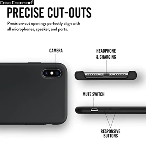 Image of Case Creation Compatible with Oneplus 8 2021 Back case, Oneplus 8 Slim Flexible Smart Look case with 360 Camera All Angle Protection (Pure Black)