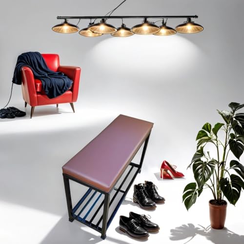 Image of A-One Steels Sitting Bench With Cushion & Shoe Rack
