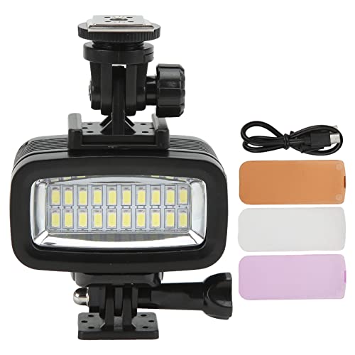 FatCow 40M Depth IPX8 Underwater Video Fill Light for OSMO Action 10/9/8/7/6/5/4/3 XiaoYi Camera Black