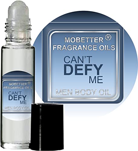 MOBETTER FRAGRANCE OILS Can't Defy Me Men Cologne Body Oil 1/3 oz roll on Glass Bottle