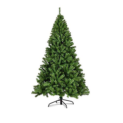 General Packaging Classic Xmas Tree Realistic Natural Branches Green Christmas Tree [5FT/6FT/7FT/8FT/10FT] (6FT (180cm))