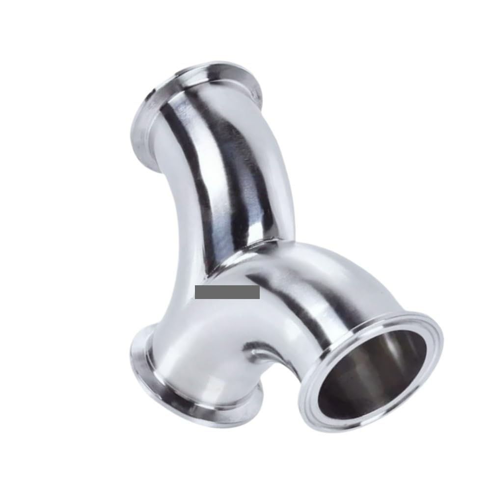 PAKMEZ 2" Tri Clamp Double Elbow tee Y Type 3 Way Cross SS304 Stainless Steel Pipe Fitting Tube OD 51mm Homebrew