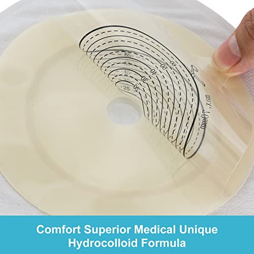 Konweda 20Pcs Ostomy Bags,Colostomy Supplies,One-Piece Drainable Ostomy Pouches With Closure For Colonoscopy Ileostomy Stoma Care #TOP1