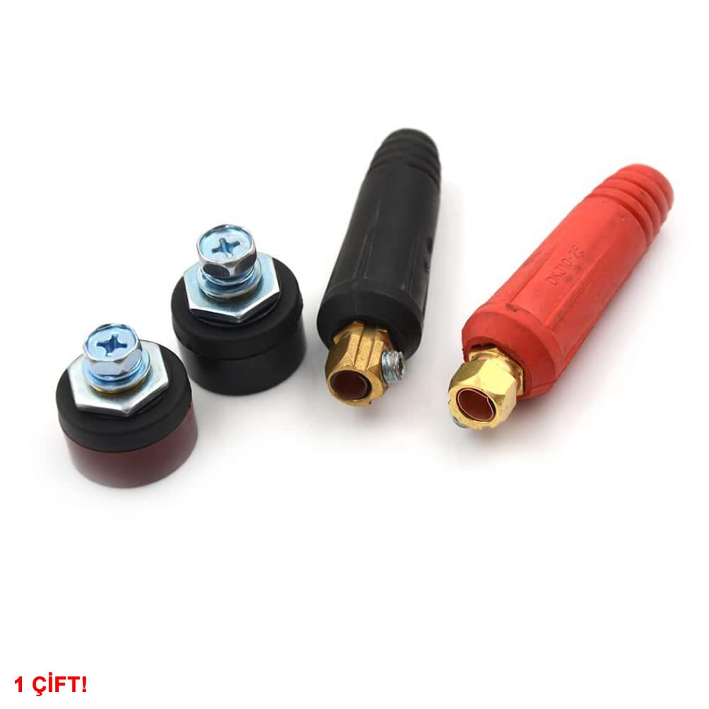 DKJ10-25 200A Konnektör Çift 10-25mm2 Kablo Yüksek Akım Kilitli Panel Tip Konnektör Kaynak Makinesi Hızlı Bağlantı Elektrik Montaj Soketi Mig Tig Mma