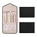 Superhao Necklace Travel Case 2pcs Foldable Fashion Portable Jewelry Bag, Large Women's Travel Roll, Necklace Earring Ring Jewellery Display Storage(Black)