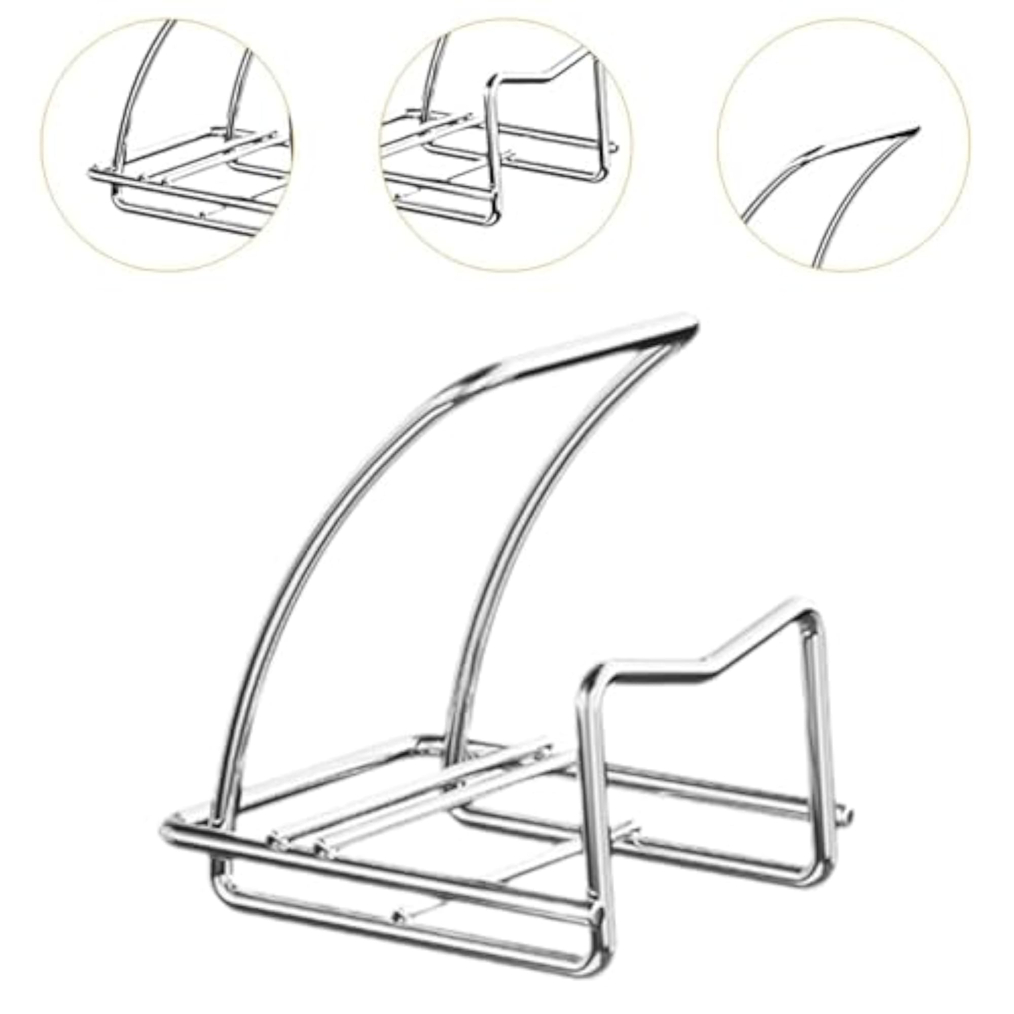 Rustproof Pot Lid Rack for Kitchen Countertop Organization