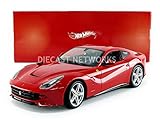 Hot wheels BCJ72 Ferrari F12 Berlinetta Red 1/18 Diecast Car Model by Hotwheels