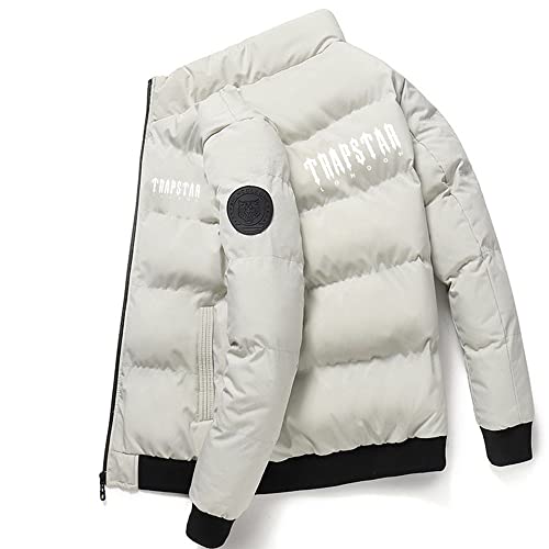 Dinint Parkas Marque de Mode Veste Coupe-Vent épaisse et Chaude pour Homme Chaude Couleur Pure Veste De Jeunesse Veste Chaude Polyvalente Veste d'hiver pour Temps Froid, Camping Cover