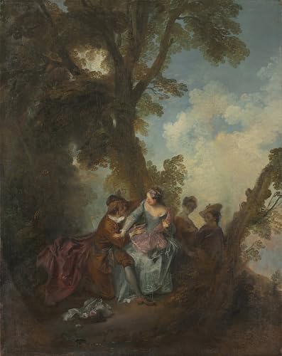 Déclaration d'amour de Nicolas Lancret tableau romantique pour raviver votre intérieur