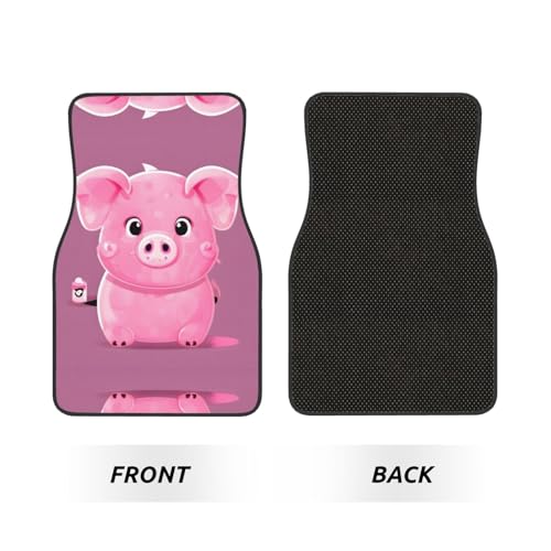 Tapis de sol de voiture imprimé cochon rose pour auto et SUV