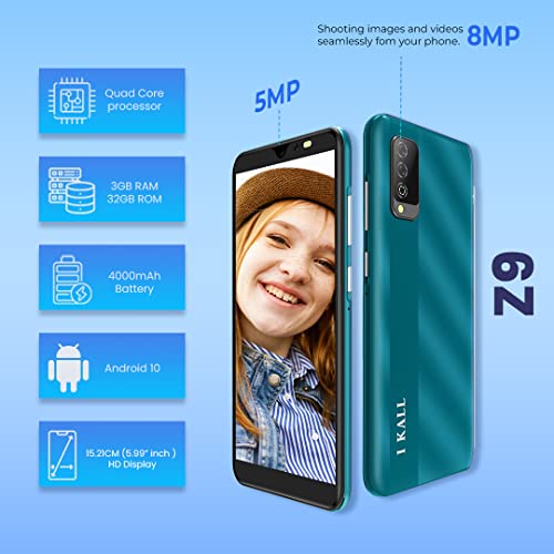 Image of IKALL Z9 Smartphone with 6 Inch Display Android 10(3GB RAM, 32GB Internal Memory) (Green)