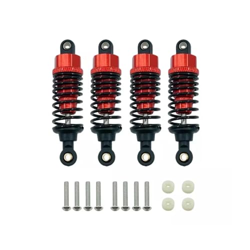 RC��������̏C�� For Tamiya For TT-02 TT-02d M-05 M-06 1/10 4�� �A���~���� �V���b�N�A�u�\�[�o�[ �_���p�[�Z�b�g 60mm RC�J�[ �A�b�v�O���[�h �C���p�[�c(Red)