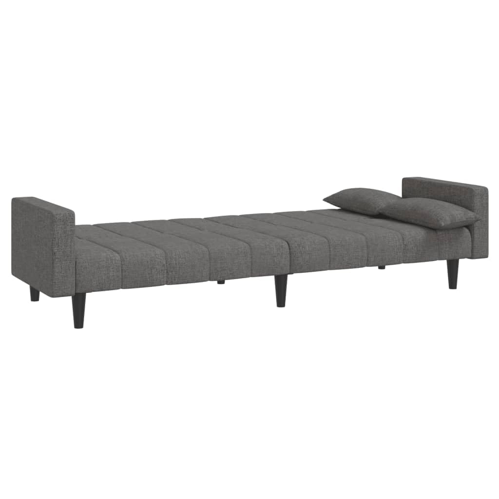 Sofa Cama, Sofá 2 Plazas, Sofá de Salón, Moderno Sofá de Apartamento u Dormitorio, Convertible, Sofá Cama de 2 Plazas con Dos Almohadas Tela Gris Claro