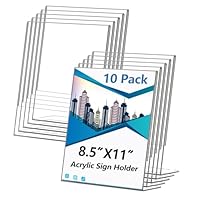 XINTIEXIN Pack Acrylic Sign Holder 8.5 x 11, Clear Sign Holder Plastic Stands