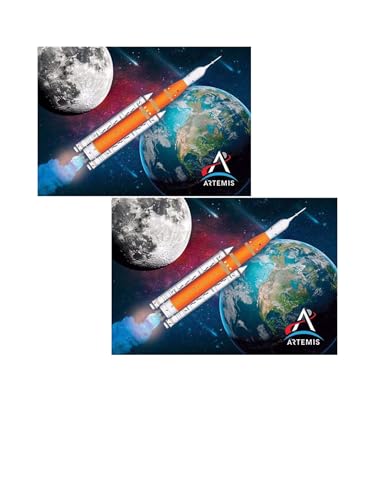Lunch Money Artemis II 2026 Mission Limited Edition Collectible Postcard, 5x7 Inch, 2 Pack