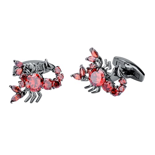 Mancuernillas para Hombre con Zirconia y Forma de Escorpión miniatura 3