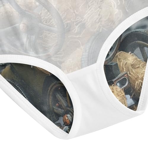 Kids Underwear, Teddy Bear Driving Car Toddler Girl Panties, Girls Underwear Cotton, 2T–8 Years4