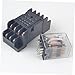 ULTECHNOVO 110v Professional Miniature Relay Set with Base for Automotive Use Dc Heavy-Duty Control for Horns Alarms Headlights and More