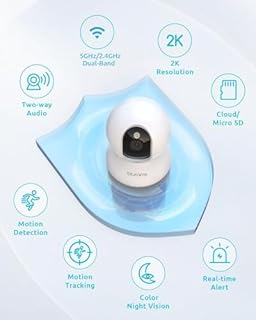 blurams Pet Camera 2K, Indoor Cameras, Dog Camera, 360° Home Security Cameras, Color Night Vision, Motion Tracking, 2-Way Talk, Cloud&SD, APP Control, Works with Alexa