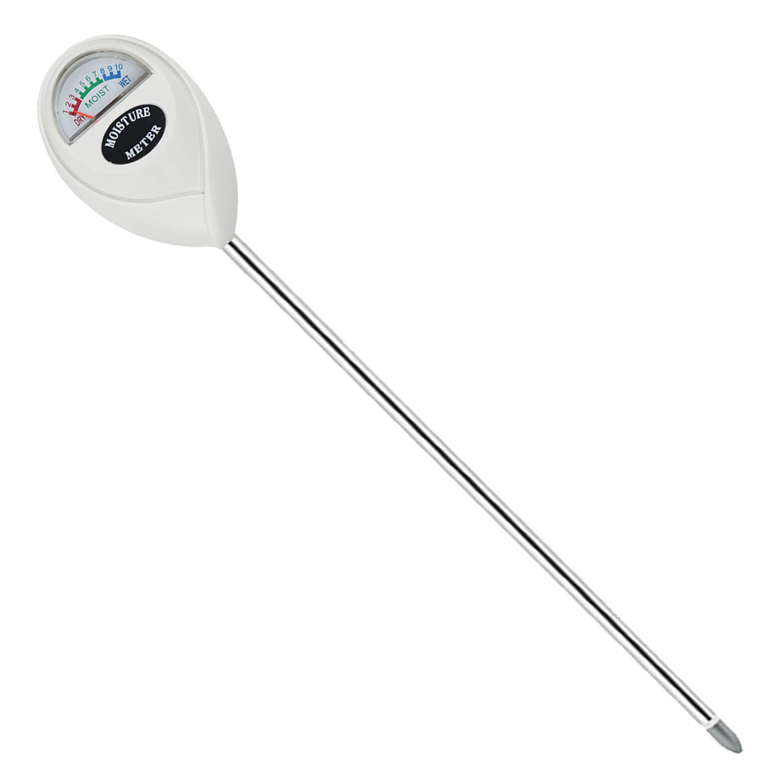Soil Moisture Meter, Long Probe Soil Moisture Monitor for House Plants, Soil Hygrometer Moisture Sensor for Indoor & Outdoor, Garden, Farm, Lawn Plant Care, No Battery Needed(White)
