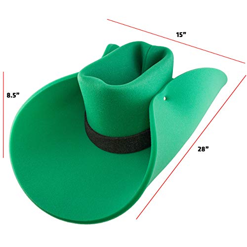 Funstitution Giant Foam Cowboy Hat - Oversized Cowboy Hat - Silly, Crazy And Funny Hats For Adults And Kids - Huge Cowboy Hat - Blue Cowboy Hat #TOP1