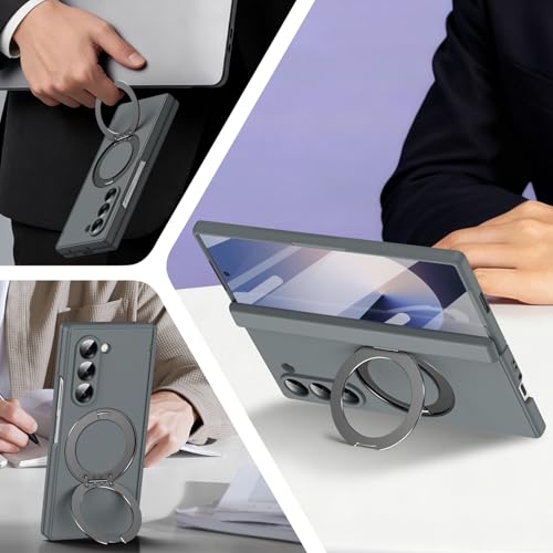 Étui magnétique pour Samsung Z Fold6 protégeant la charnière et l'écran