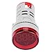Round Led Signal Light Lamp, L25-204Y Ac Digital Display Voltmeter Indicator (Red)