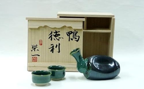 小杉焼栄一窯 鴨徳利 工芸品(陶器)