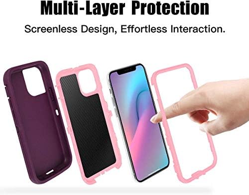 AICase for iPhone 11 Case (6.1"), Drop Protection Full Body Rugged Heavy Duty Case, Shockproof/Drop/Dust Proof 3-Layer Protective Durable Cover for Apple iPhone 11 6.1-inch