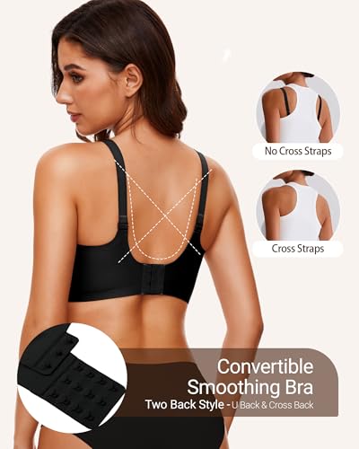 Image of Gailife Smooth Wireless Jelly Bras for Women No Underwire Seamless Push Up Bra Full Coverage Soft Suppor Tshirt Bralettes