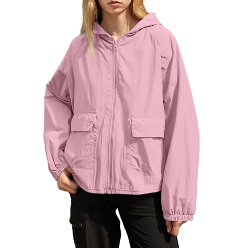 Generico Women's Rain Jacket Travel Rain Coat with Zipper Sun Resistant Sports Versatile Rain Jacket Foldable Wrinkle Resistant Outdoor Travel Jackets Trench Coat, pink, 3XL Generico Women's Rain Jacket Travel Rain Coat with Zipper Sun Resistant Sports Versatile Rain Jacket Foldable Wrinkle Resistant Outdoor Travel Jackets Trench Coat, pink, 3XL
