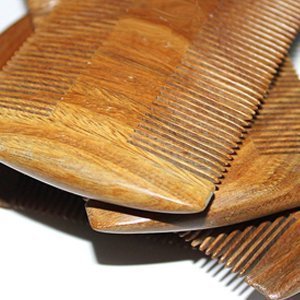 Image of Ekan Double Sided Beard Neem Wood Comb, Handmade Pocket Comb Beard Accessories For Men Brown color 15 Gram pack of 1 (Neem wood Comb Model no -12)