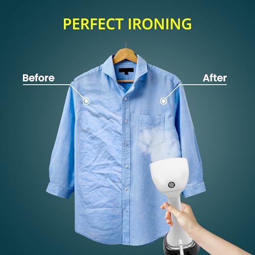 Image of Balzano Garment Steamer 1700W for Clothes | Portable Handheld Steamer Iron | 360ml Tank, 30s Heat-Up, 28g Continuous Steam (White)