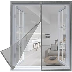 ARCOL Mosquitera Magnética para Ventana – Mosquitera de Ventana con Malla de Fibra de Vidrio Premium y Fijación Autoadherente para 2 Años – Lujosa Tela Mosquitera de Ventana - (110x150 cm, Gris)