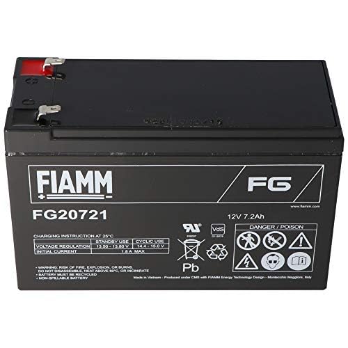 Fiamm fg20721 batteria piombo 12v 7.2ah faston 4.8...