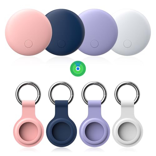 エアタグ airtag(4個セット)紛失防止タグ スマートタグ【2025新登場&MFI認証品&GPS全球超強信号】(Appleの「探す」に対応) IOS専用 スマートトラッカー gps タグ 子供 gps発信機 車両追跡 盗難対策 鍵 財布 超薄 超軽量 小型GPS発信機 追跡タグ 超長持ち 子供/高齢者/ペット見守り PVC(ピンク+ブルー+ムラサキ+ホワイト)