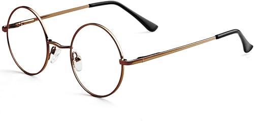 Miniatura 14 de Kursan Pequeñas gafas redondas claras del marco del metal del círculo de los vidrios de la lente del círculo Negro