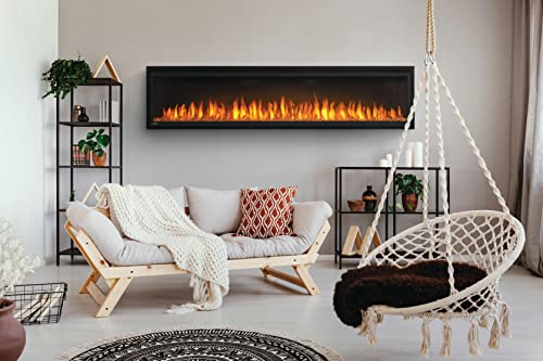 Napoleon Entice Series Wall Hanging Electric Fireplace, 72 Inch, Black #TOP2
