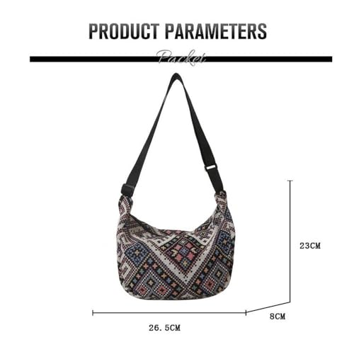 Messenger Bag Canvas Simple Handbags Large-capacity Underarm Bags Women Female(Blue)2