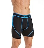 Saxx Mens Kinetic Boxer Briefs Black/Blue L