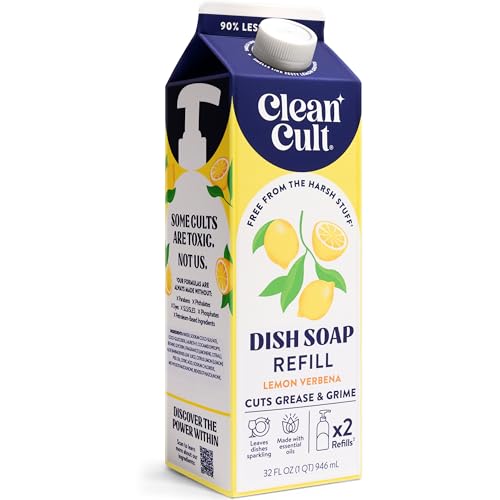 Cleancult Dish Soap Liquid Refill (32oz, 1 Pack) -...