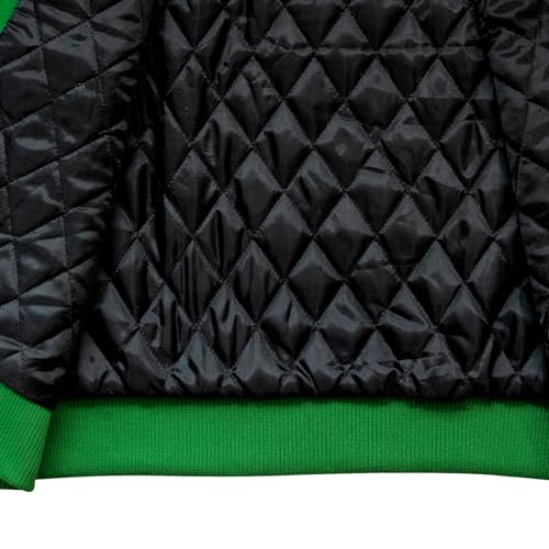 Image of Men's Graphic Print Varsity Jacket Super star Vintage Padded Thickening Jesus Fleece ParquetBaseball Jacket Coat