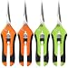 BEoffer 4 Pack Pruning Shears, 6.5 Inch Garden Scissors Gardening Hand Pruning Snips with Straight Stainless Steel Precision Blades for Gardening Flower Plant Precise Trimming and Pruning Maintenance