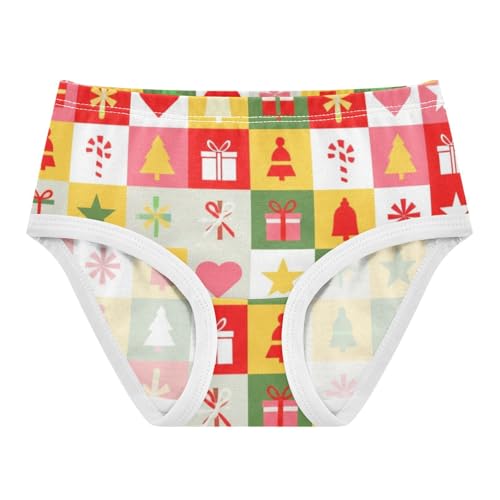Toddler Underwear Floral 2t Cotton Little Girl Panties Fancy Kids Undies Briefs Geometric Christmas Squares