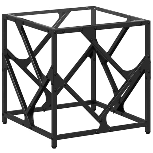 Table d'appoint stable en acier et bois avec plateau de verre robuste pour salon - 2