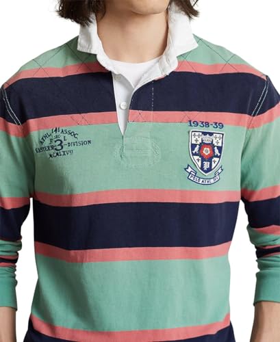POLO RALPH LAUREN Men's Classic Fit Striped Jersey Rugby Shirt4