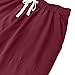 Scrubs for Men Set 2026 Spring Summer Uniform Stretchy V-Neck Scrub Top & Cargo Pant with Multi Pockets Work Uniforms (Wine,XX-Large)